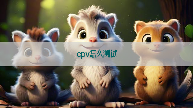 cpv怎么测试