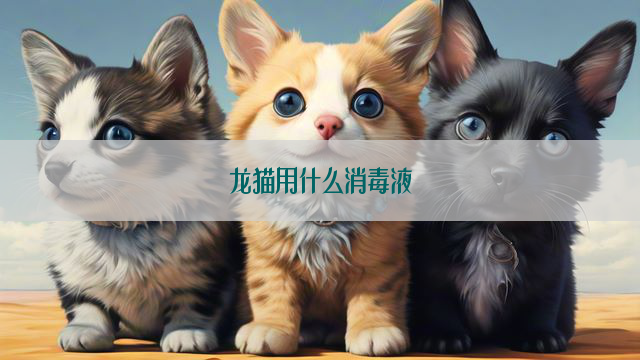 龙猫用什么消毒液